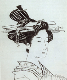 Kyoto maiden's ornamented chignon