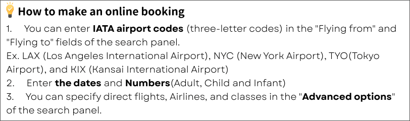 Online booking